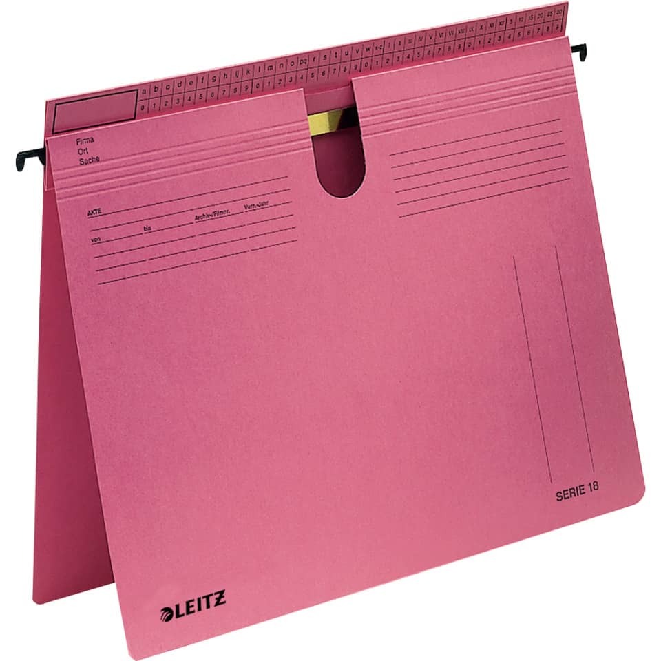 Hängehefter Serie 18, A4, 250g/m², kfm-/Amtsheftung, rot LEITZ 1814-00-25 LEITZ 1814-00-25 250g Serie 18