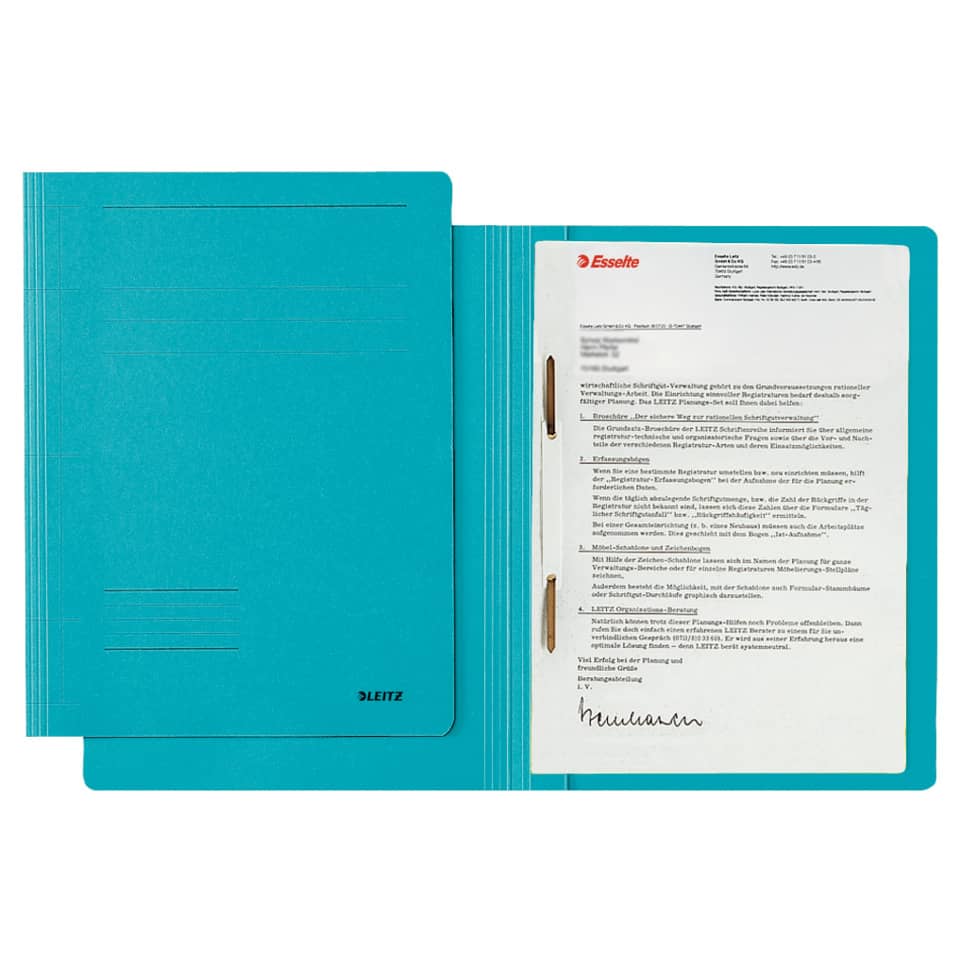 Schnellhefter Fresh, A4, 250g/m², blau LEITZ 3003-00-35 LEITZ 30030035 Karton 250g