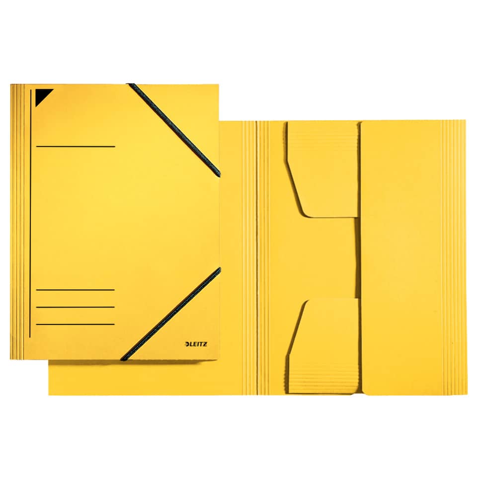 Eckspannermappe, A4, Füllhöhe 350 Blatt, Pendarec-Karton, gelb LEITZ 3981-00-15 LEITZ 39810015  Karton 320g