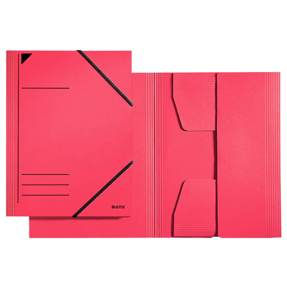 Eckspannermappe, A4, Füllhöhe 350 Blatt, Pendarec-Karton, rot LEITZ 3981-00-25 LEITZ 39810025  Karton 320g
