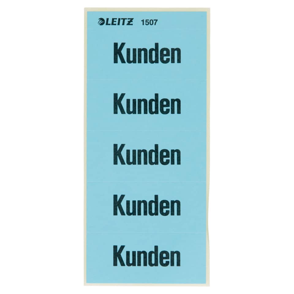 Inhaltsschild Kunden, selbstklebend, 100 Stück, blau LEITZ 1507-00-00 LEITZ 15070000 selbstklebend
