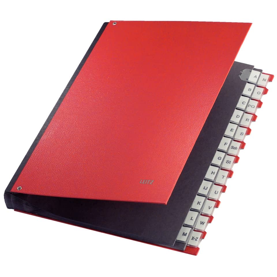 Pultordner A-Z, 24 Fächer, PP, rot LEITZ 5924-00-25 LEITZ 59240025 24 Fächer