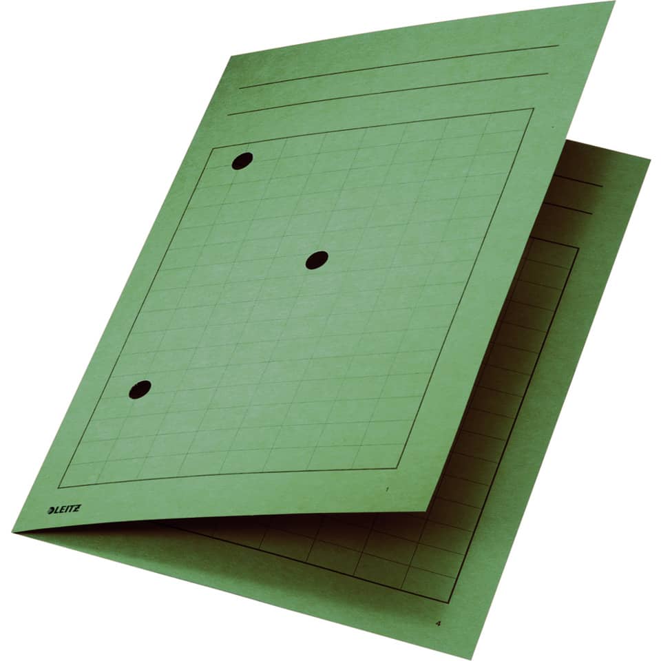 Umlaufmappe, A4, Gitterdruck, 320g/m², grün LEITZ 3998-00-55 LEITZ 39980055 Karton 320g