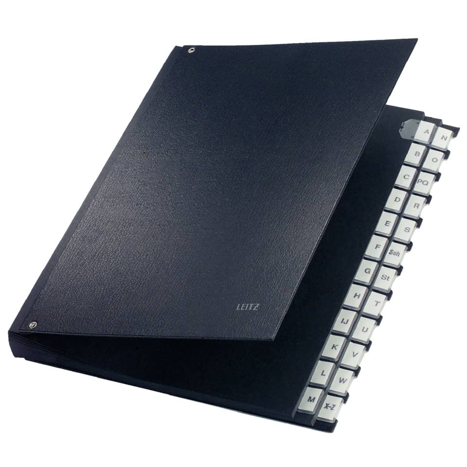 Pultordner A-Z, 24 Fächer, PP, schwarz LEITZ 5924-00-95 LEITZ 59240095 24 Fächer