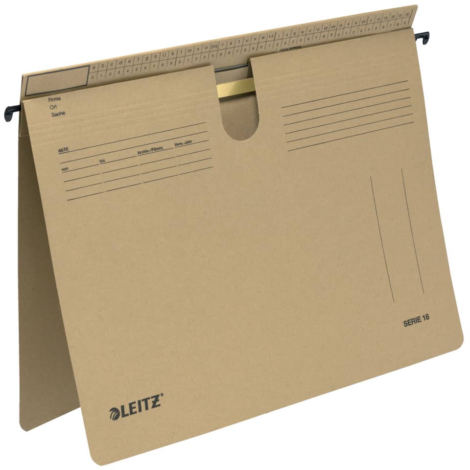 Hängehefter Serie 18, A4, 250g/m², kfm-/Amtsheftung, braun LEITZ 1834-00-00 LEITZ 18340000 Natron