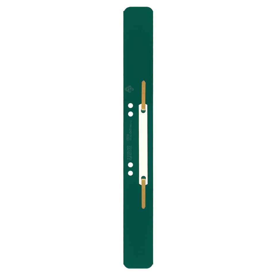 Heftstreifen mit Kunststoffdeckleiste, 35 x 310 mm, 25 Stück, PP, grün LEITZ 3711-00-55 LEITZ  3711-00-55 m. Kunststoffdeckleist