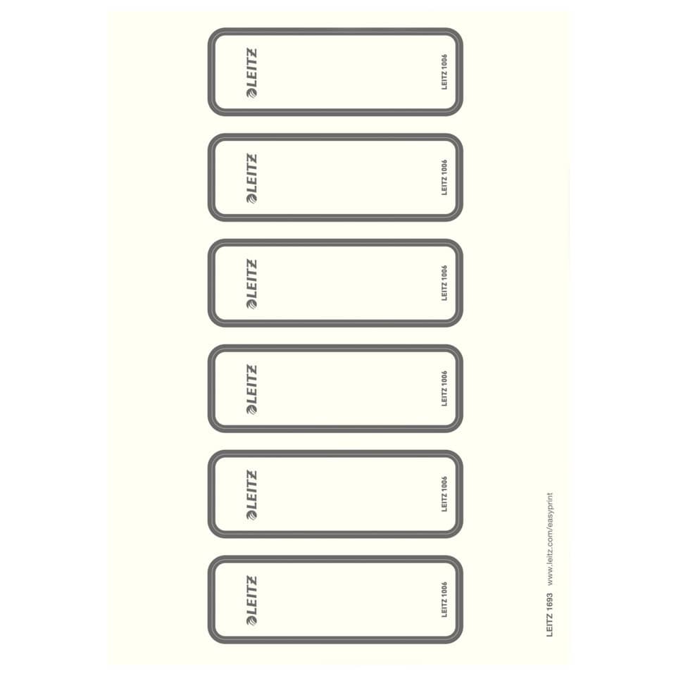 Ordnerrückenschild selbstklebend, 36 x 111 mm, schmal/kurz, 60 Stück, grau LEITZ 1693-00-85 LEITZ 1693-00-85 schmal