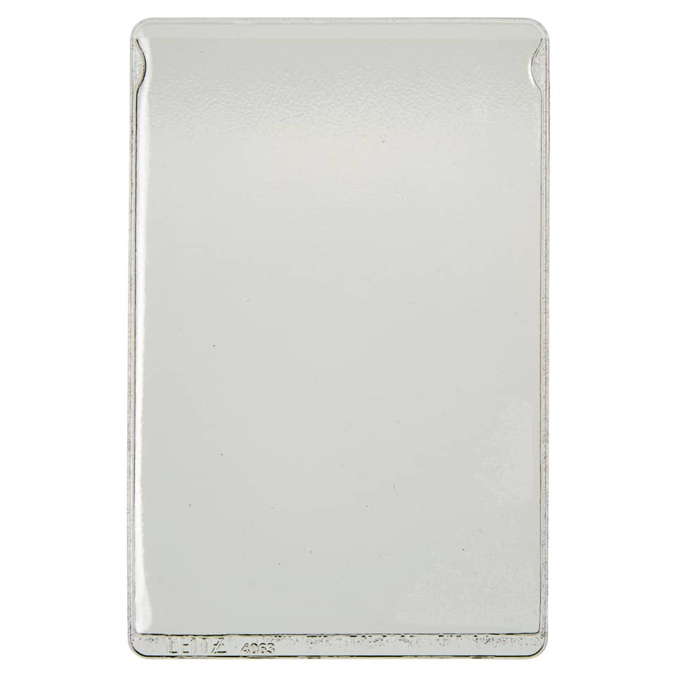 Ausweishülle, für Ausweise, PVC, genarbt, farblos, 25 Stück LEITZ 4063-00-00 LEITZ 4063 f. Ausweise