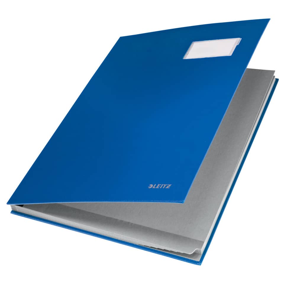 Unterschriftsmappe, 10 Fächer, Überzug PP, blau LEITZ 5701-00-35 LEITZ 5701-00-35 Einband PP-kaschiert