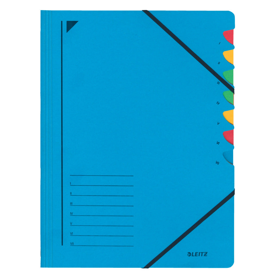 Ordnungsmappe, A4, Karton, 7 Fächer, blau LEITZ 3907-00-35 LEITZ 3907-00-35 Karton