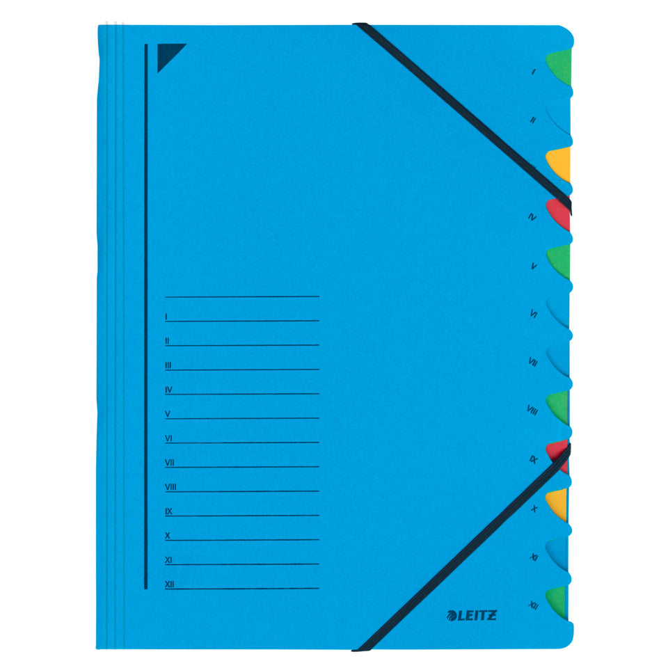 Ordnungsmappe, A4, Karton, 12 Fächer, blau LEITZ 3912-00-35 LEITZ 3912-00-35 Karton