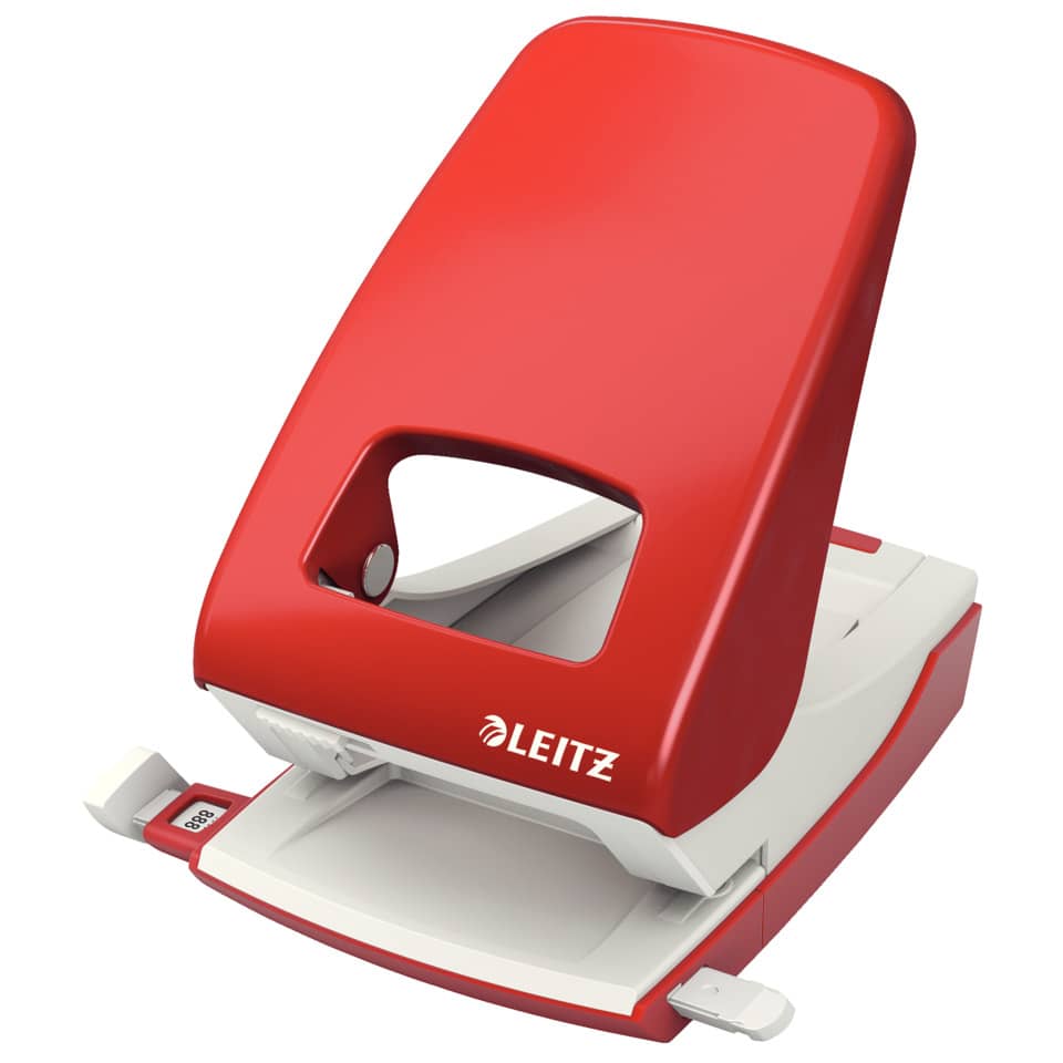 Locher NeXXt, 40 Blatt, Anschagschiene, Metall, rot LEITZ 5138-00-25 LEITZ 5138 00 25