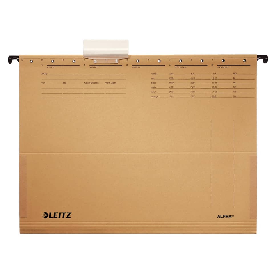 Hängetasche ALPHA®, seitlich mit Fröschen, Natronkarton, naturbraun LEITZ 1916-00-00