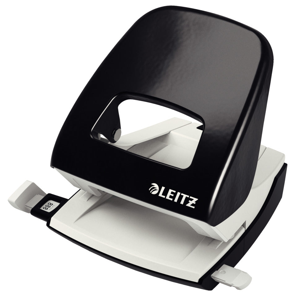 Locher NeXXt, 30 Blatt, Anschlagschiene, Metall, schwarz LEITZ 5008-00-95