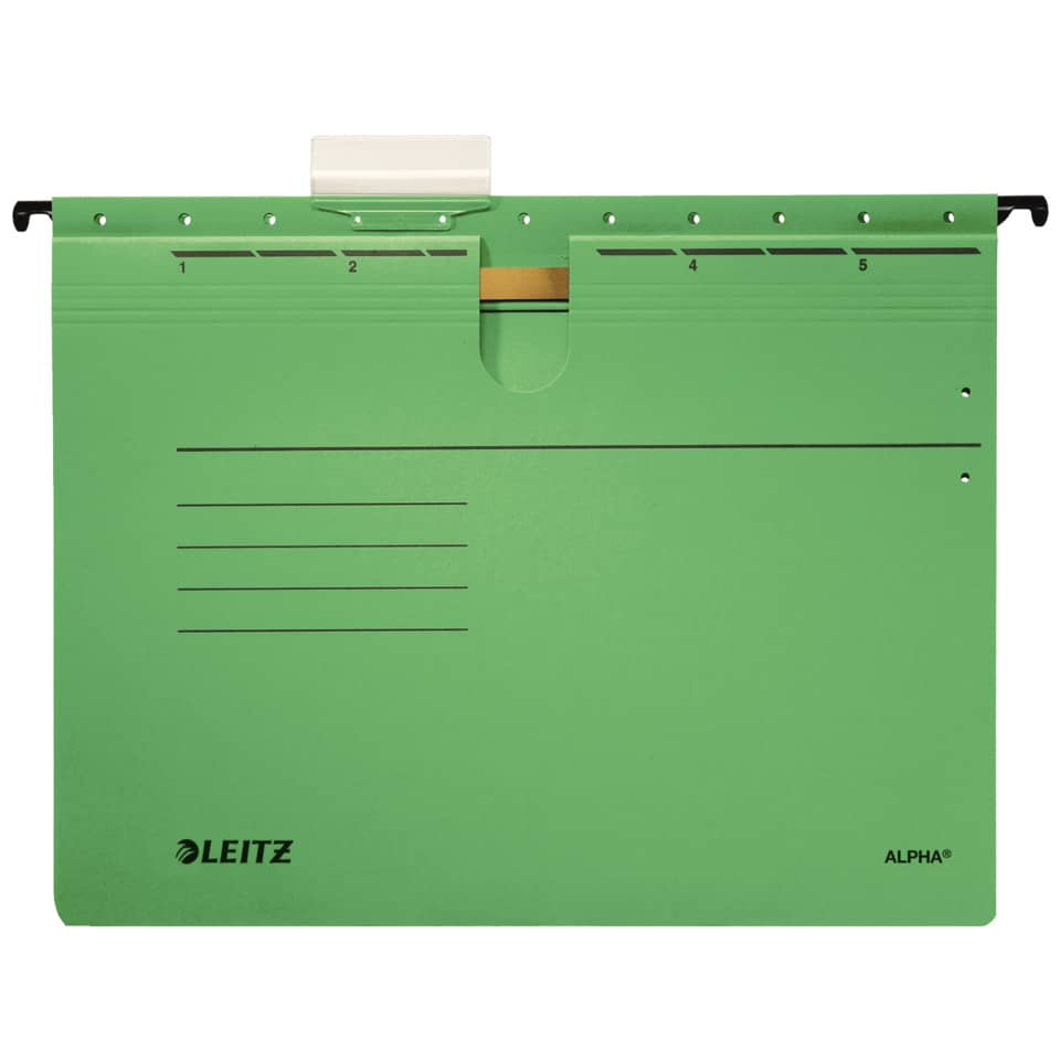 Hängehefter ALPHA®, A4, 275g/m², kaufmännische Heftung, grün LEITZ 1984-00-55 LEITZ 1984-00-55 Karton 250g
