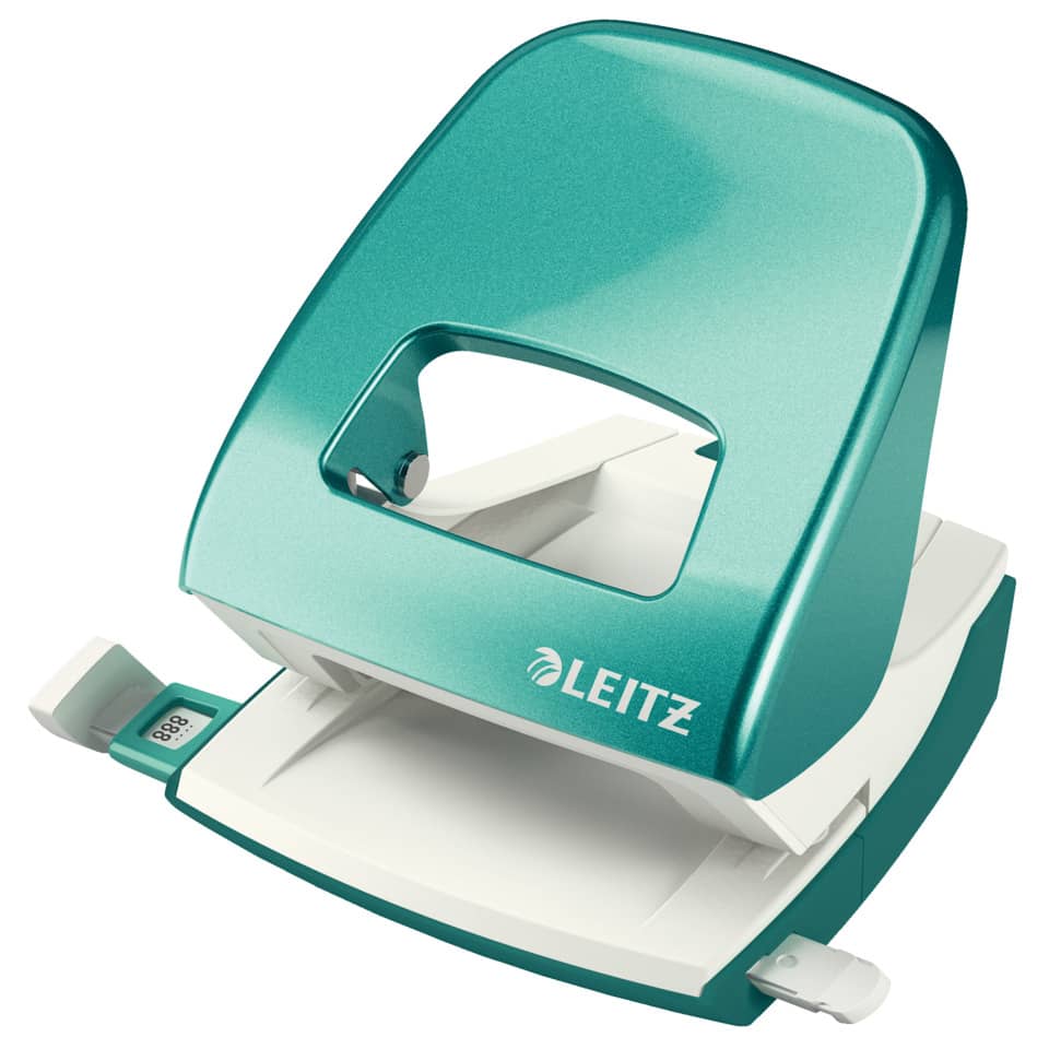 Locher NeXXt WOW, 30 Blatt, Anschlagschiene, Metall, eisblau LEITZ 5008-10-51 LEITZ 5008-10-51 NeXXt