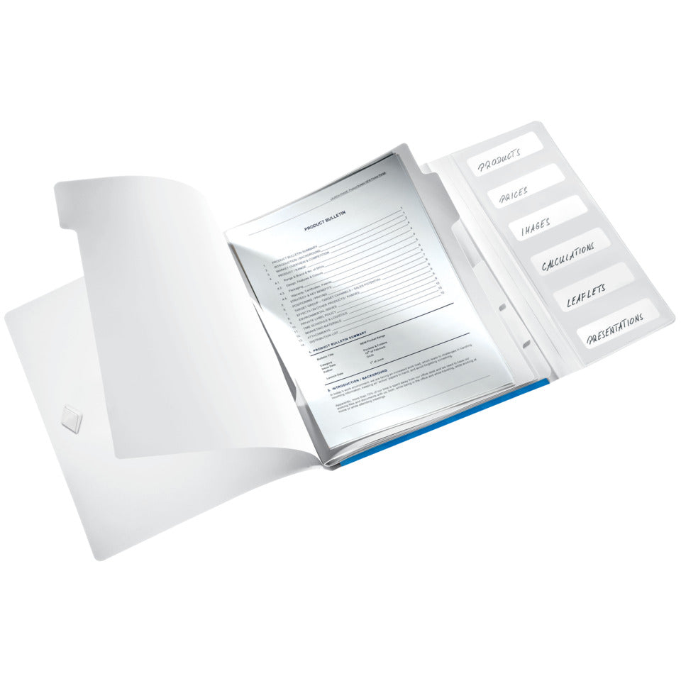 Ordnungsmappe WOW, 6 Fächer, PP, blau LEITZ 46330036 LEITZ 4633-00-36 Wow 6Fäch.PP