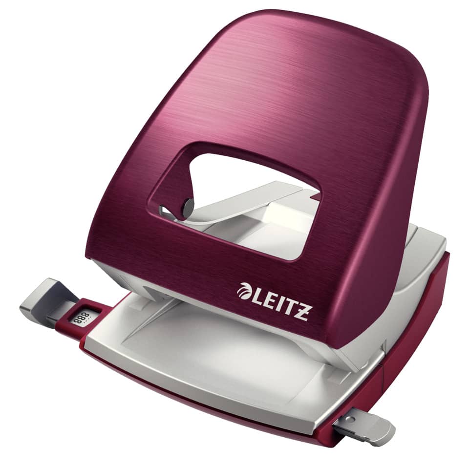 Locher NeXXt Style, 30 Blatt, Anschlagschiene, Metall, granat rot LEITZ 5006-00-28 LEITZ 5006-00-28 m. AS