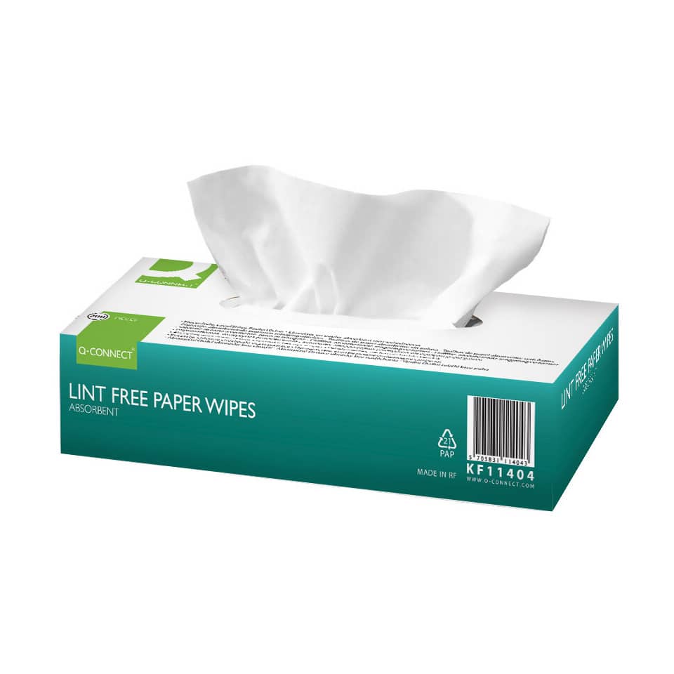 Reinigungspapiertuch, 200 Stück, weiß Q-CONNECT KF11404 Q-CONNECT KF11404 Oberfläche