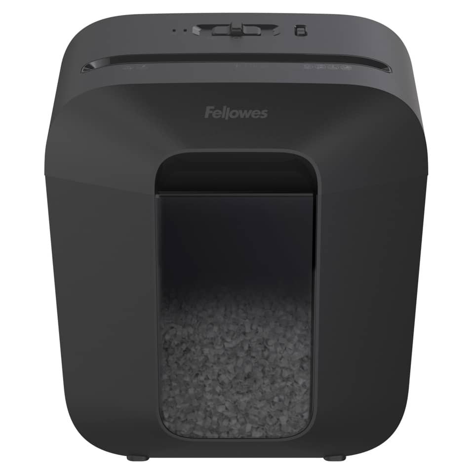 Aktenvernichter Powershred® LX25M, Mini-Cut Partikel 4x12mm, P4, 6 Blatt, schwarz FELLOWES 4170601 FELLOWES 4170601 4x12mm