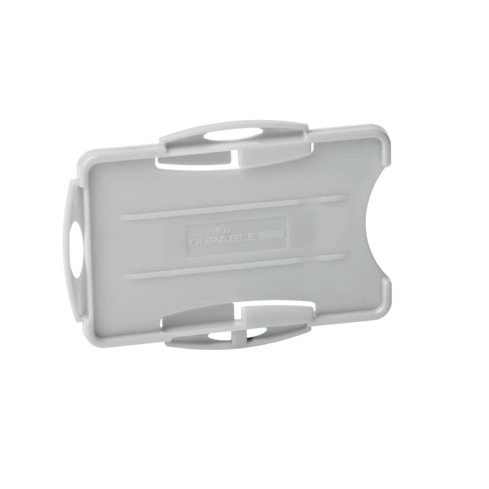 Kartenhalter ECO, für 2 Ausweise, 87 x 57 cm, grau, 10 Stück DURABLE 8989 10 DURABLE 8989 10 ECO 57x87mm