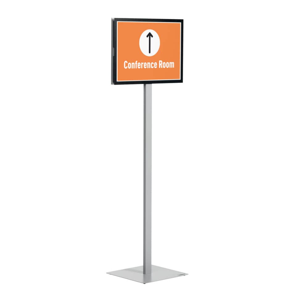 Bodenständer Info Stand Basic, A3, anthrazit/grau DURABLE 501357