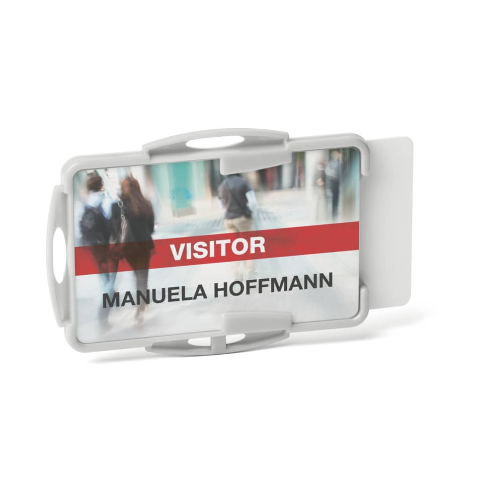 Kartenhalter ECO, für 2 Ausweise, 87 x 57 cm, grau, 10 Stück DURABLE 8989 10 DURABLE 8989 10 ECO 57x87mm