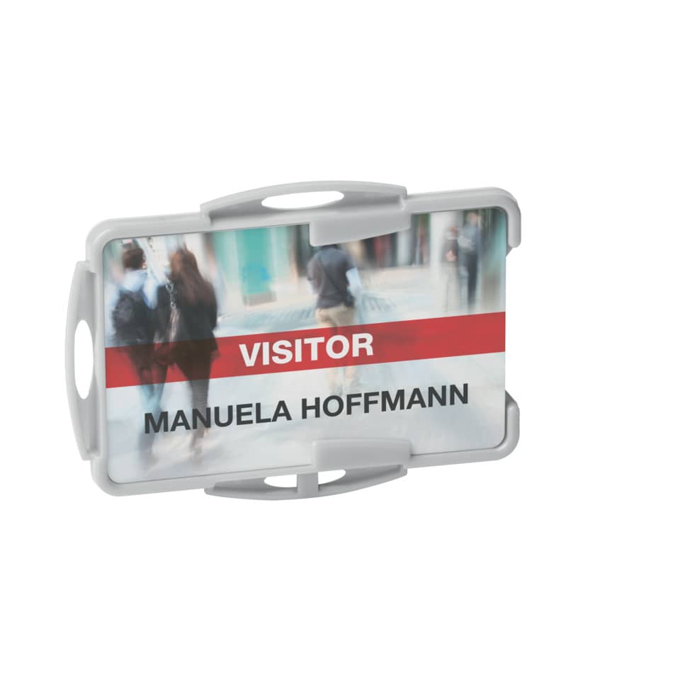 Kartenhalter ECO, für 2 Ausweise, 87 x 57 cm, grau, 10 Stück DURABLE 8989 10 DURABLE 8989 10 ECO 57x87mm