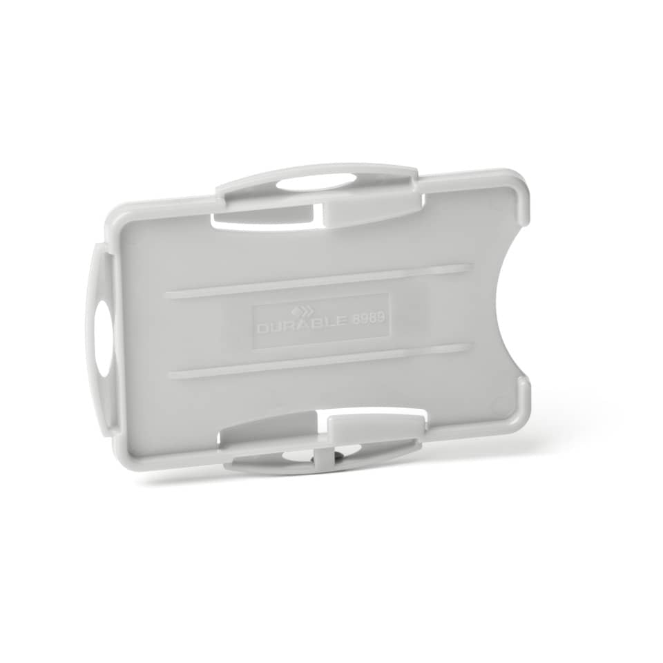 Kartenhalter ECO, für 2 Ausweise, 87 x 57 cm, grau, 10 Stück DURABLE 8989 10 DURABLE 8989 10 ECO 57x87mm