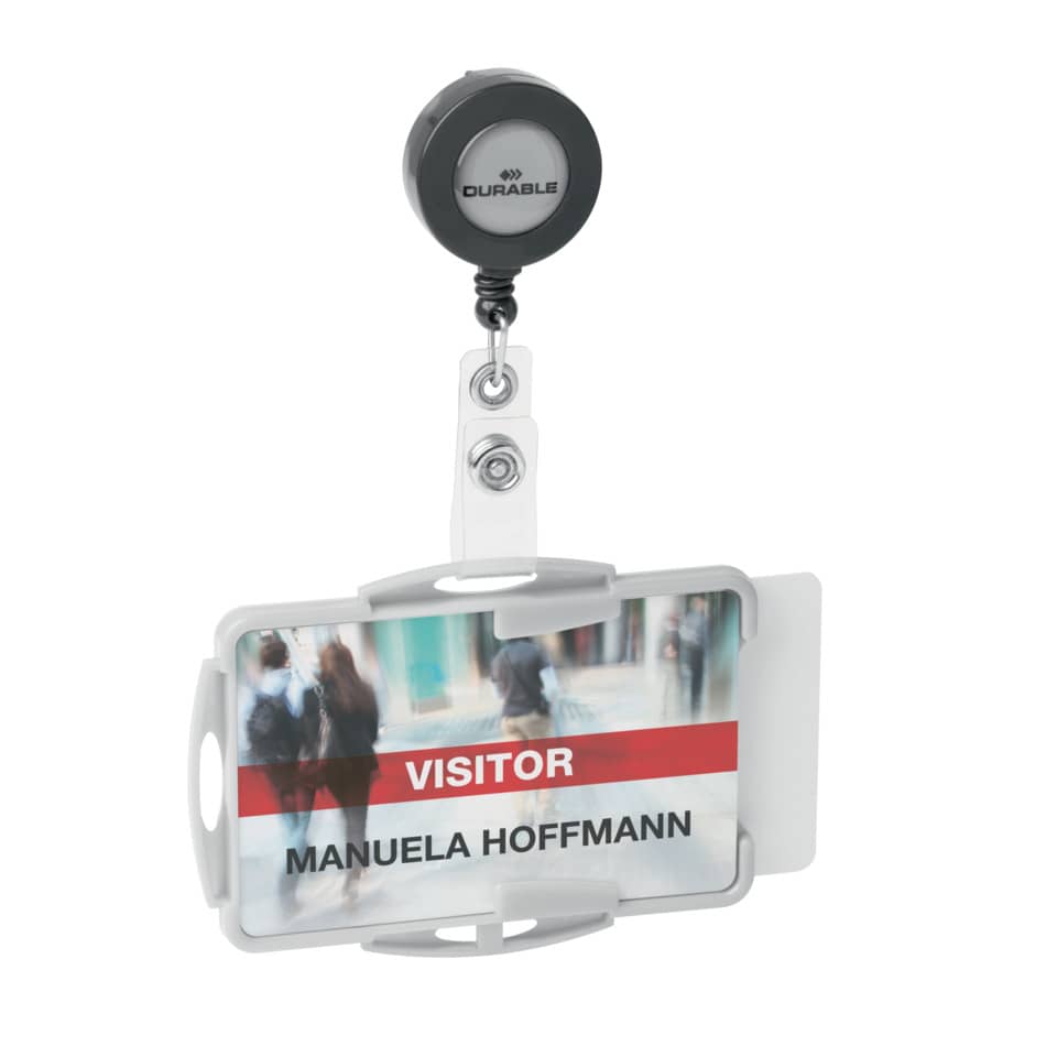 Kartenhalter ECO, für 2 Ausweise, 87 x 57 cm, grau, 10 Stück DURABLE 8989 10 DURABLE 8989 10 ECO 57x87mm