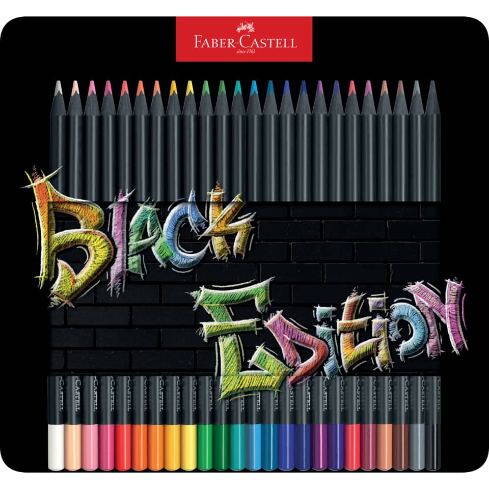 Farbstiftetui Black Edition, 24 Stück FABER CASTELL 116425 FABER CASTELL 116425 Metalletui