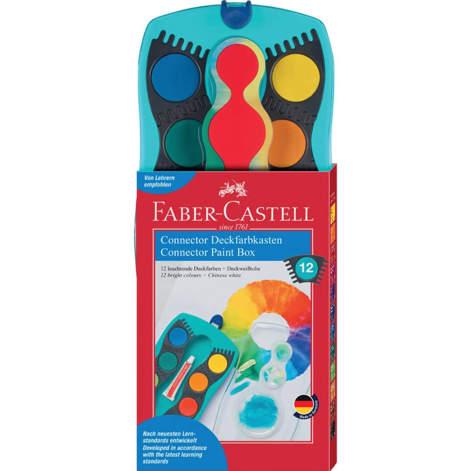 Farbkasten Connector, 12 Stück, türkis FABER CASTELL 125003