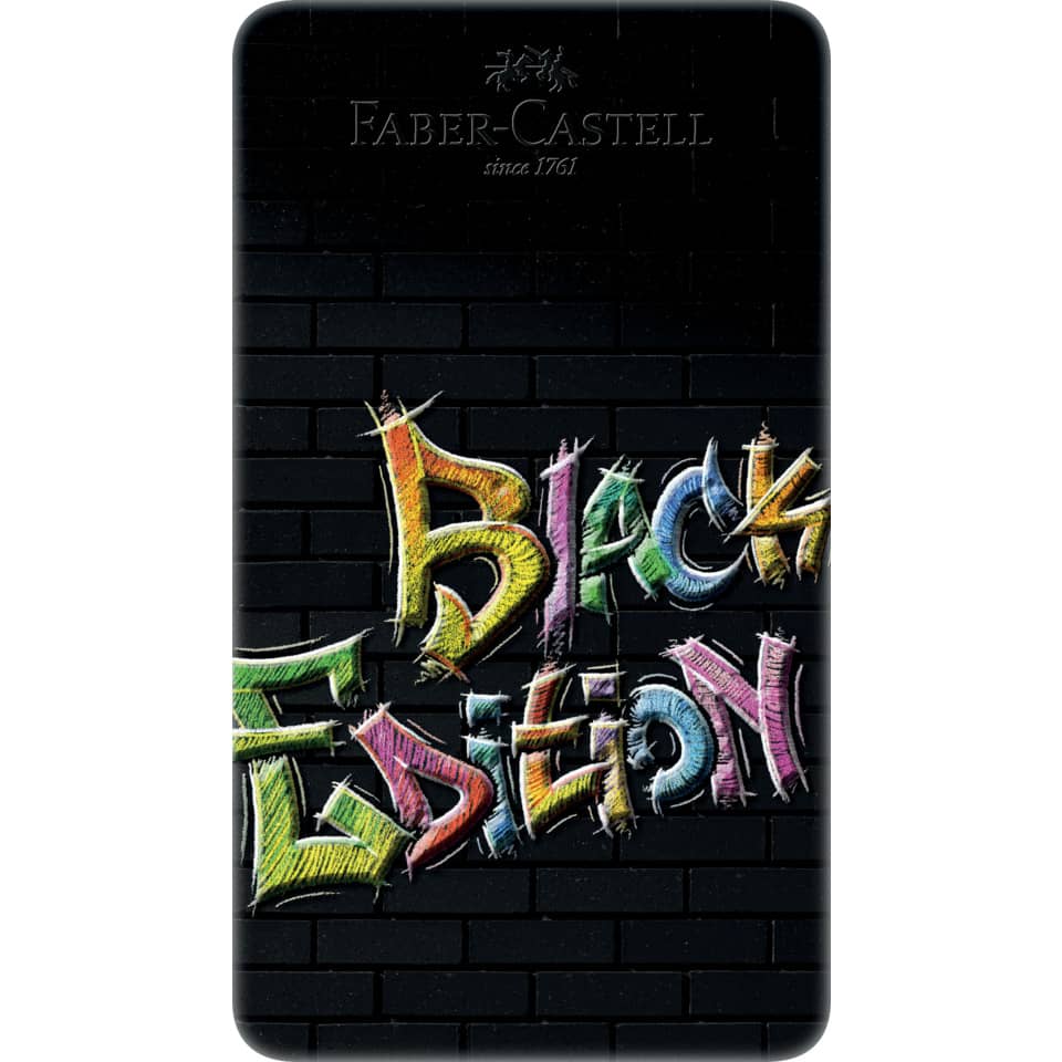 Farbstiftetui Black Edition, 12 Stück, sortiert FABER CASTELL 116413 FABER CASTELL 116413 Metalletui