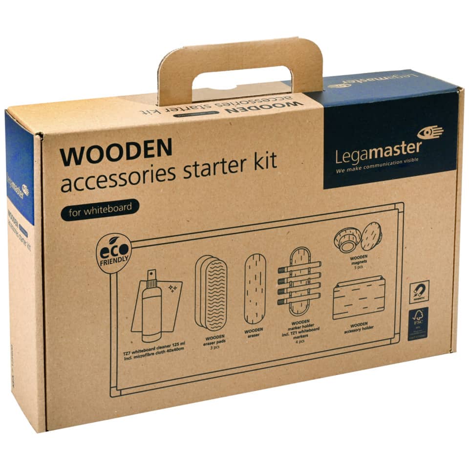 Whiteboard Starter-Set Wooden, naturholz LEGAMASTER 7-125600