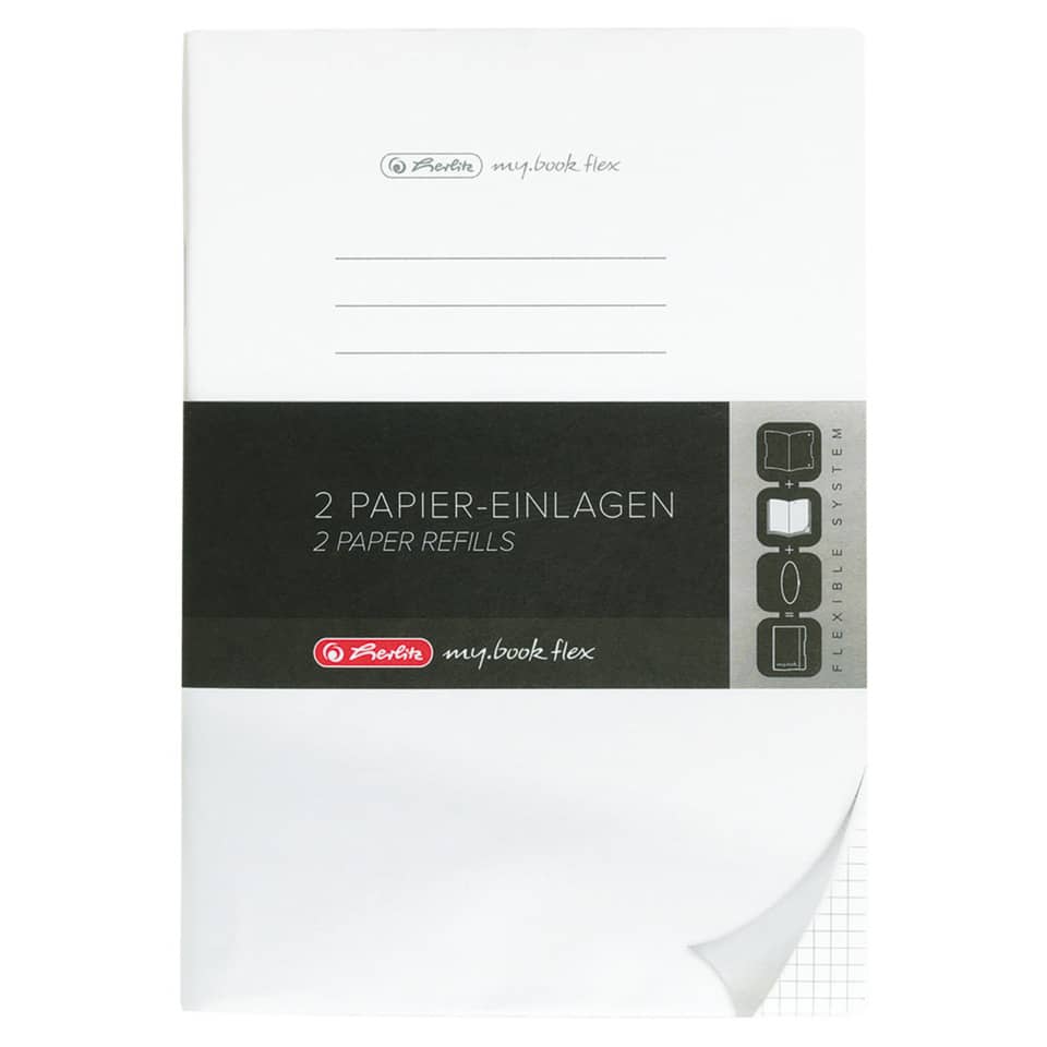 Ersatzeinlage my.book, A4, 2 x 40 Blatt, kariert mit Rand innen/außen HERLITZ 300006069 HERLITZ 300006069 50034086 my.book A7