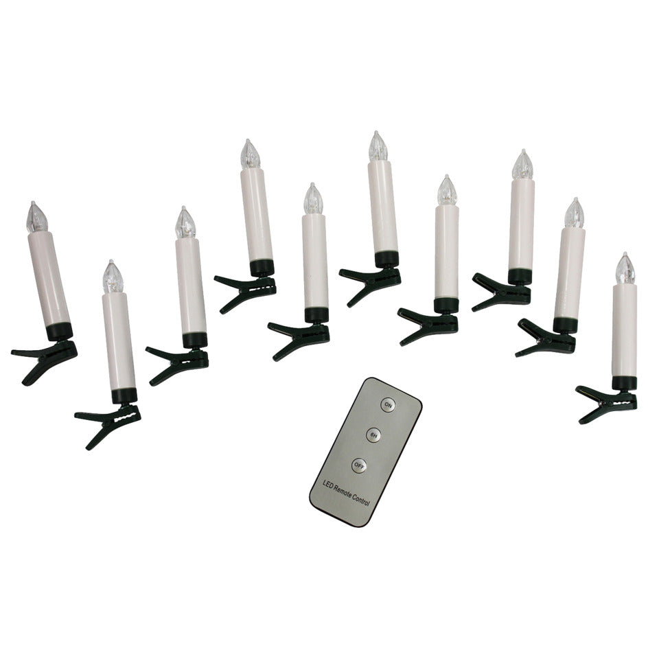 Christbaumkerze LED, 105x15mm, weiß, 10 Stück PBS 48461 48461 1,5x10,5cm