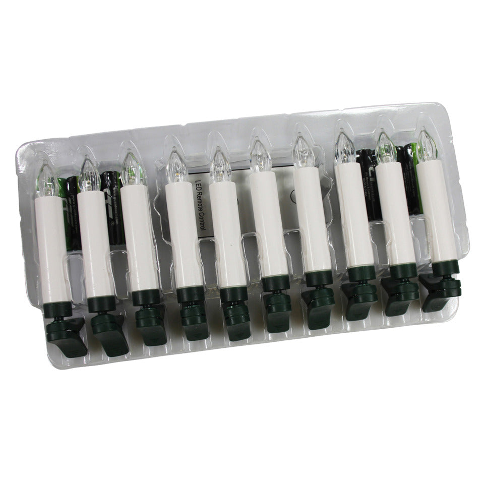 Christbaumkerze LED, 105x15mm, weiß, 10 Stück PBS 48461 48461 1,5x10,5cm