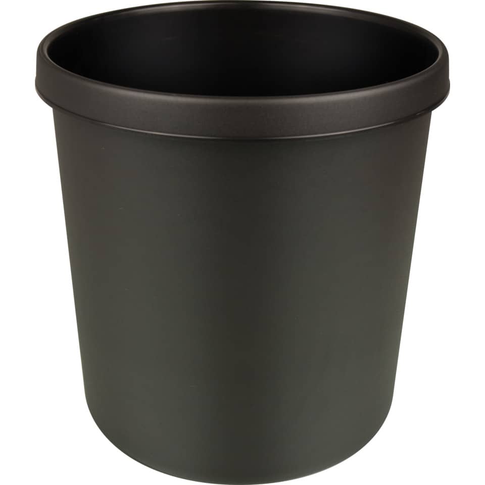 Papierkorb, Kunststoff, rund, 295 x 310 mm, 18 l, schwarz HELIT H6106495