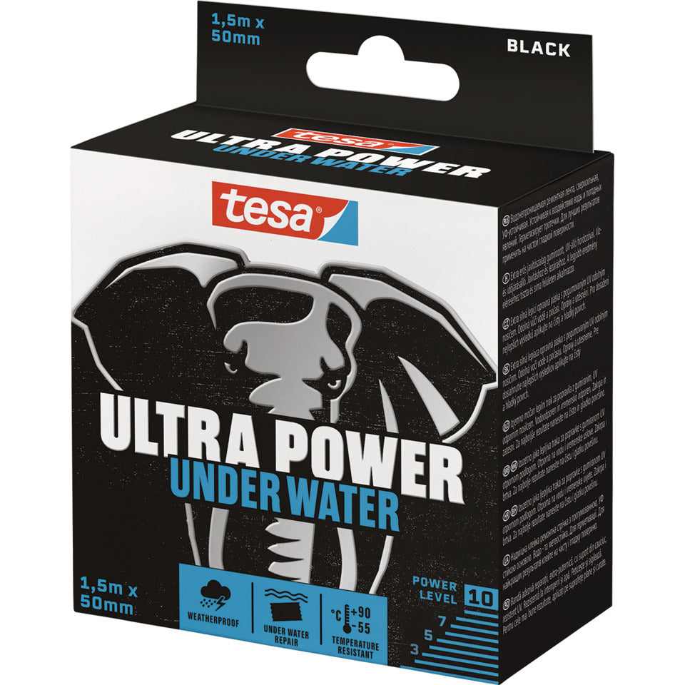 Unterwasser Reparaturband Ultra Power, 1,5 m x 50 mm, schwarz TESA 56491-00000-03 TESA 56491-00000-03 50mm x1,5m