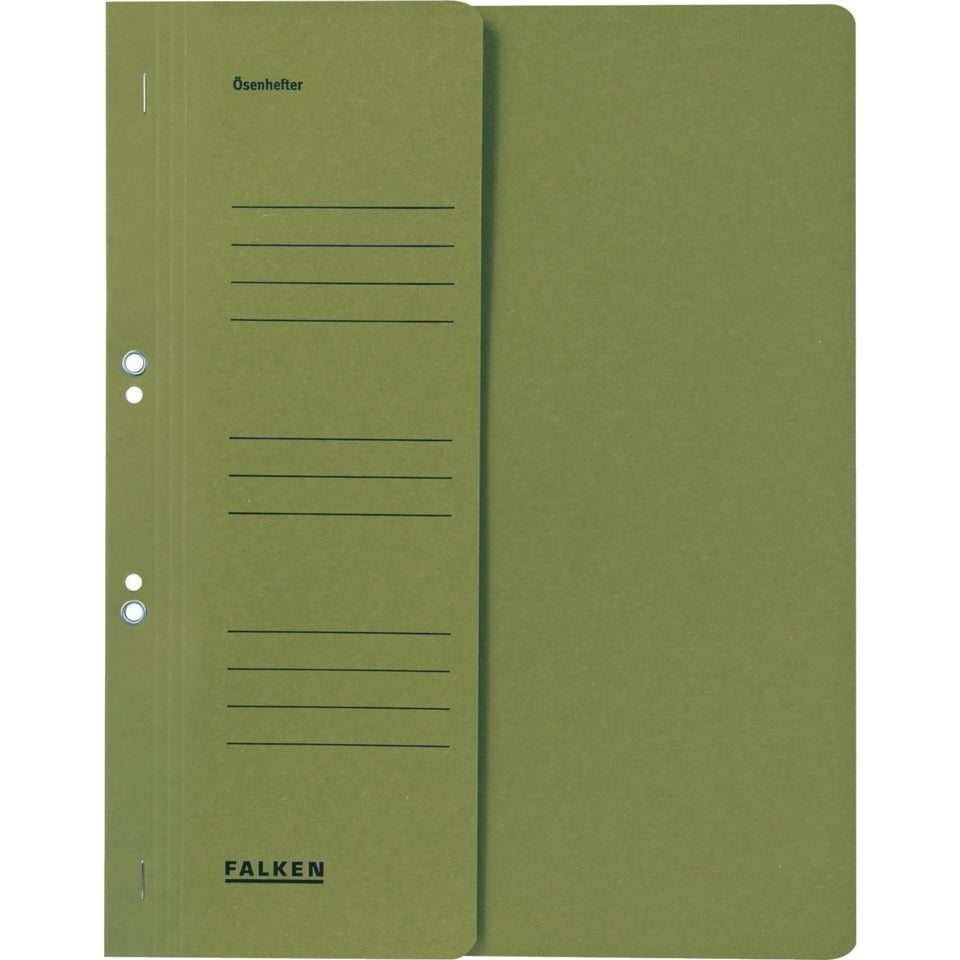 Ösenhefter A4, 250g/m2 Manila-RC-Karton., 1/2 Vorderdeckel, Behördenheftung, grün FALKEN 80003858 FALKEN 80003858 Behördenh.