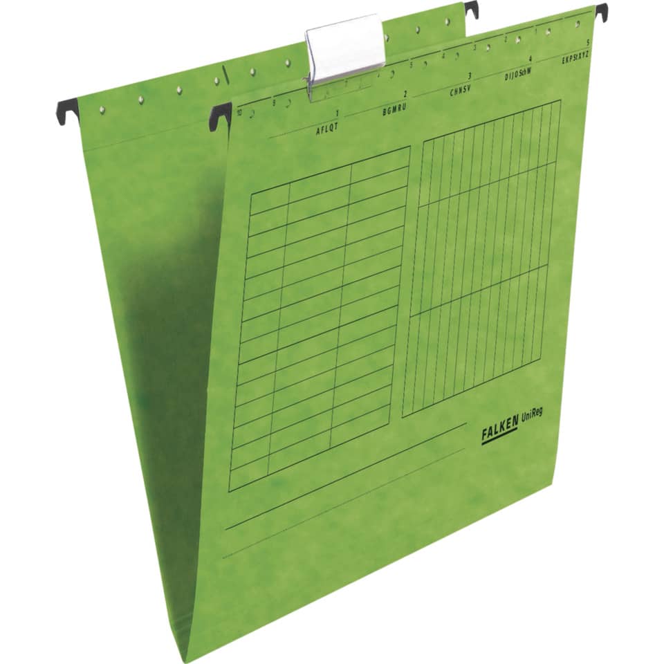 Hängemappe UniReg, 230g/m²-Kraftkarton, seitlich offen, grün FALKEN 80002520