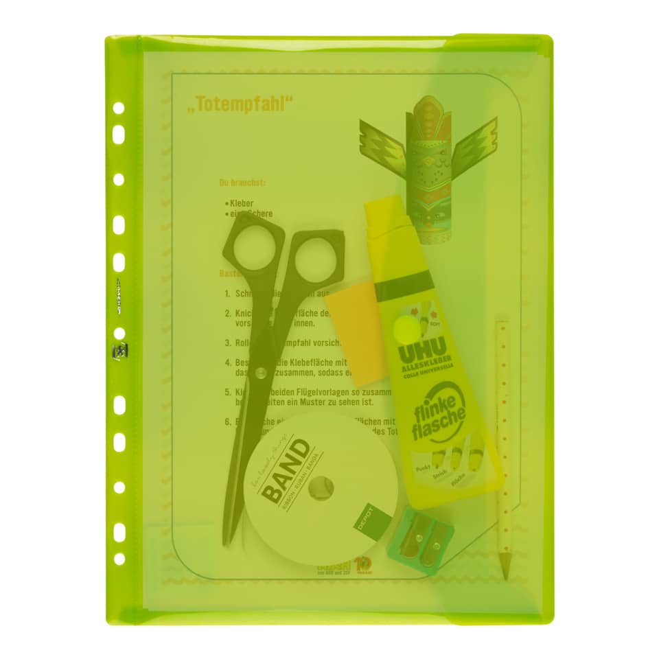 Dokumententaschen, A4, PP, 0,2 mm, glasklar, blendfrei, dokumentenecht, 6 Stück sortiert ELBA 400099574 OXFORD 400099574