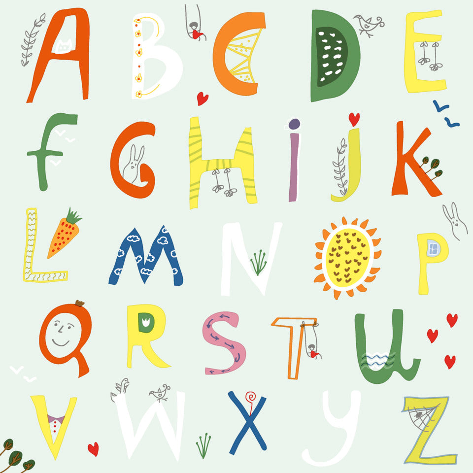 Motivserviette, Alphabet, 33 x 33 cm, 3-lagig, 20 Stück PAPER+DESIGN 195230