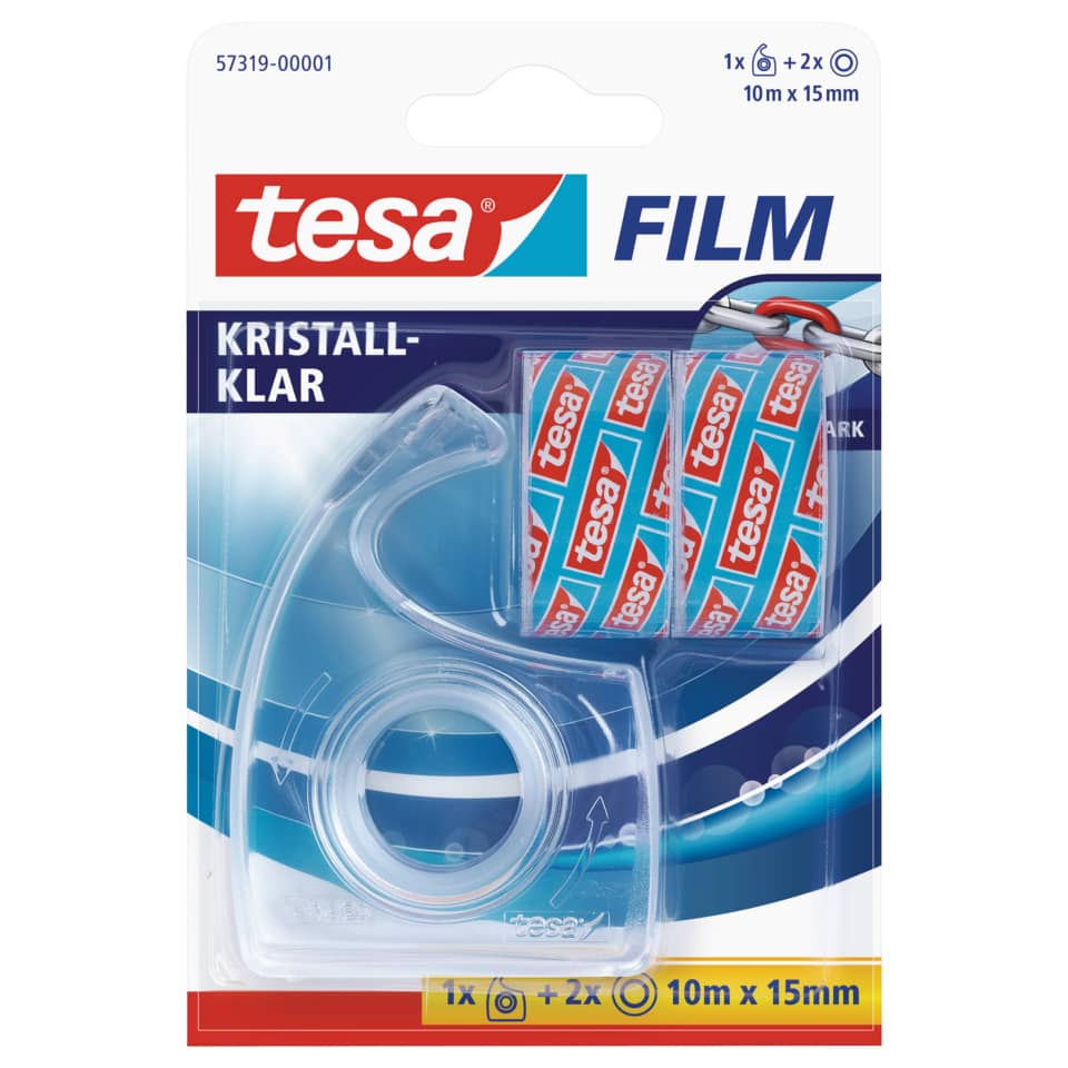 Handabroller+2 Rollen, 10mx15mm, transparent TESA 57319-00001-04 TESA 57319-00001-04 15mm x10m