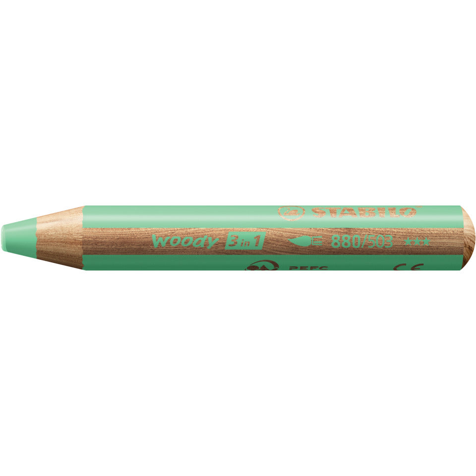 Multitalent-Stift woody 3 in 1, 10 mm, pastellgrün STABILO 880/503 STABILO 880/503 Woody 3in1