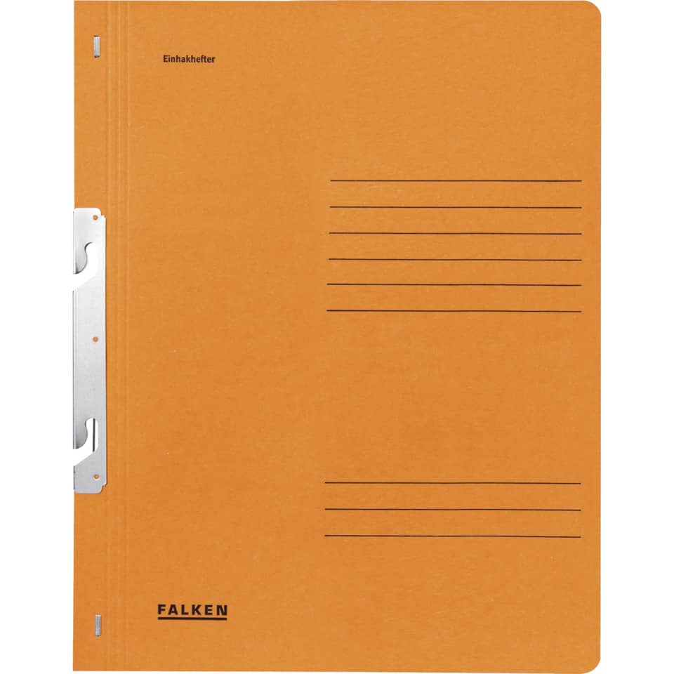 Einhakhefter, A4, ganzer Vorderdeckel, kaufmännische Heftung, orange FALKEN 80000870 FALKEN 80000870 1/1 Deckel