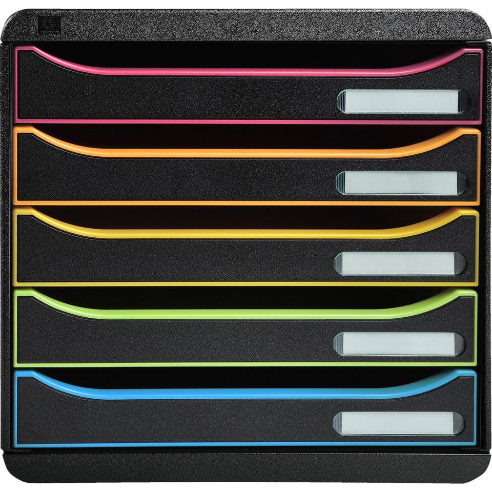 Schubladenbox BIG-BOX PLUS 5 offene Laden, schwarz/Harlekin EXACOMPTA 309914D EXACOMPTA 309914D 5 Laden