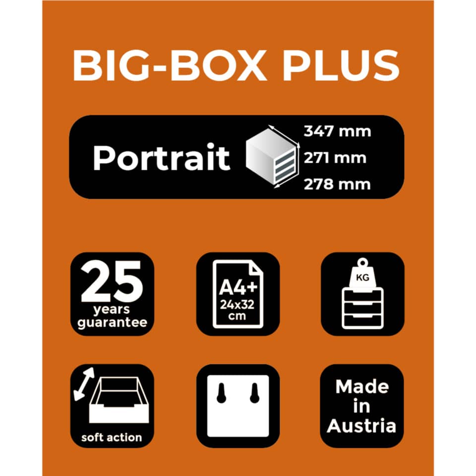 Schubladenbox BIG-BOX PLUS 5 offene Laden, weiß/Harlekin EXACOMPTA 309913D EXACOMPTA 309913D 5 Laden