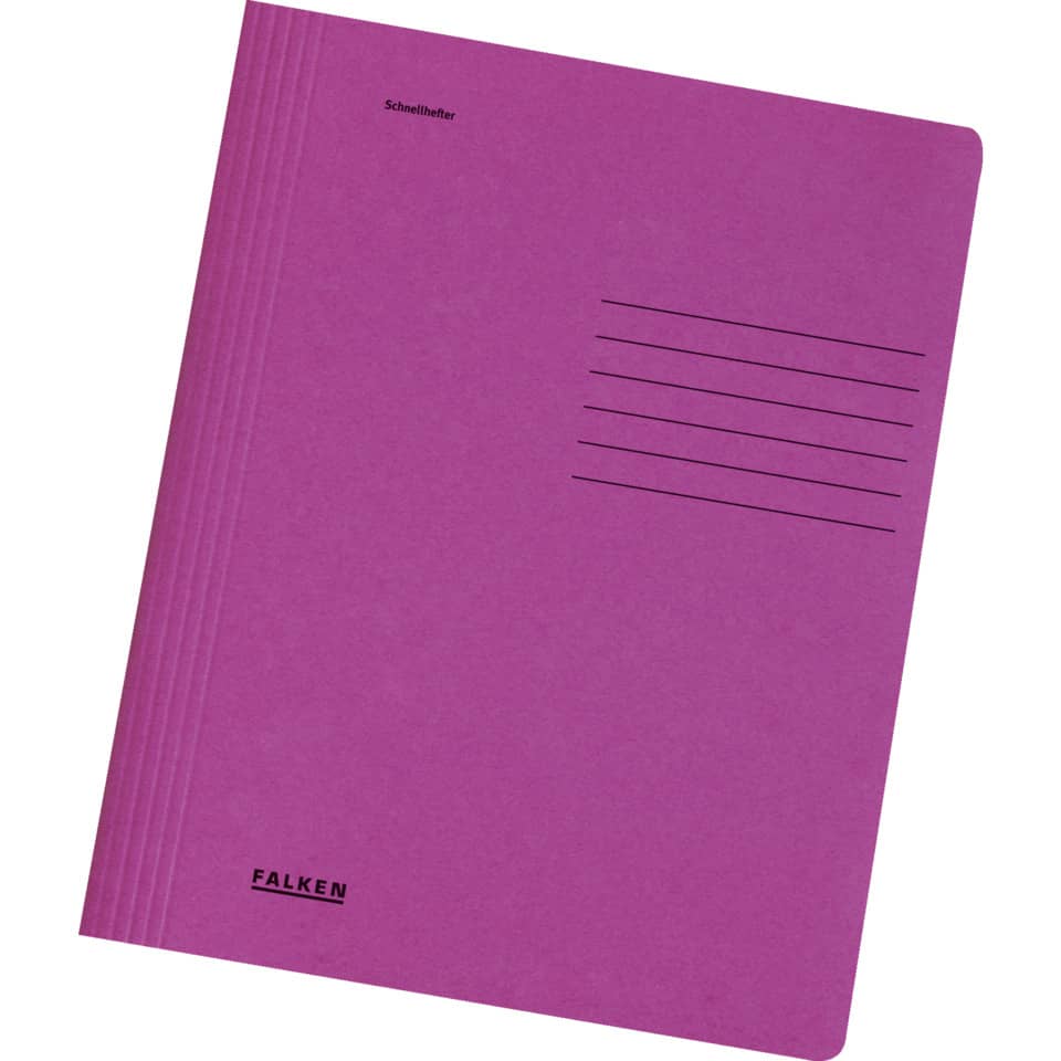 Schnellhefter Karton, A4, 240g/m², intensiv pink FALKEN 11287604 FALKEN 11287604 240g