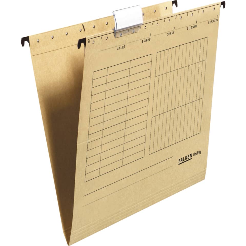 Hängemappe UniReg, 230g/m²-Kraftkarton, seitlich offen, braun FALKEN 80004328